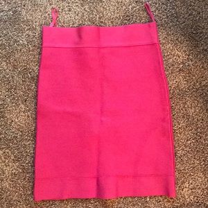 BCBG BANDAGE SKIRT S HOT PINK